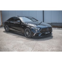 Накладка сплиттер на передний бампер Вариант2 на Mercedes CLS C257 AMG-Line